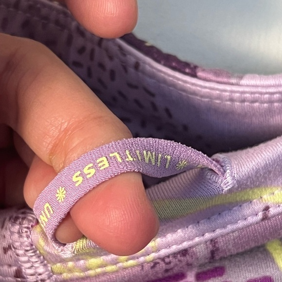 Athleta Kids Purple Patterned Leggings XM/14 Seamless Casual Stretch Activewear - Picture 6 of 16